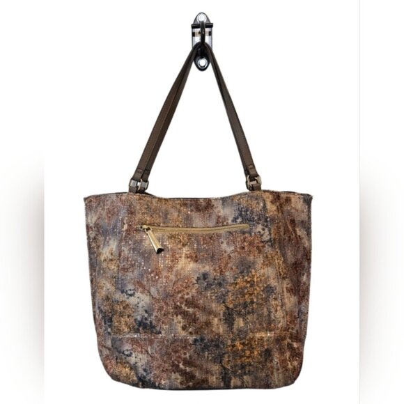 Enzo Angiolini Sparkle Tote Purse Mobwife Art To Wear Abstract Loud Luxury - Picture 3 of 13